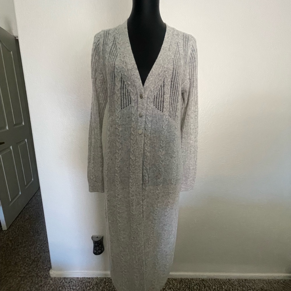 White House Black Market Light Gray Knit Sweater